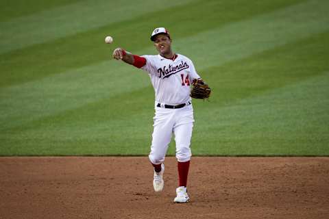 Starlin Castro #14 of the Washington Nationals(Photo by Scott Taetsch/Getty Images)