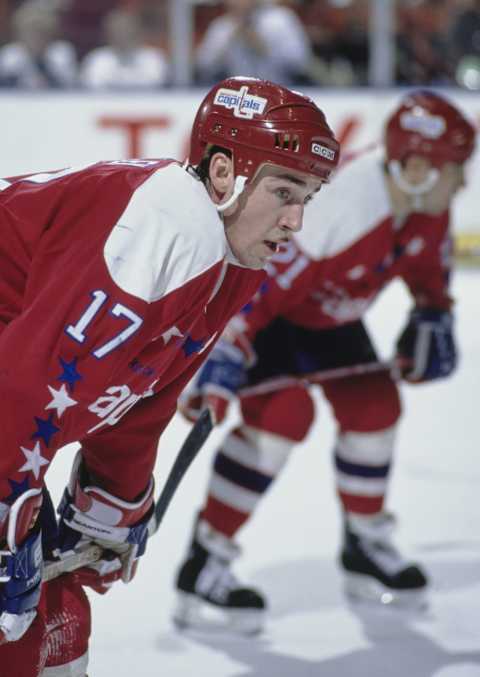 Mike Ridley, Washington Capitals (Photo by Ken Levine/Getty Images)