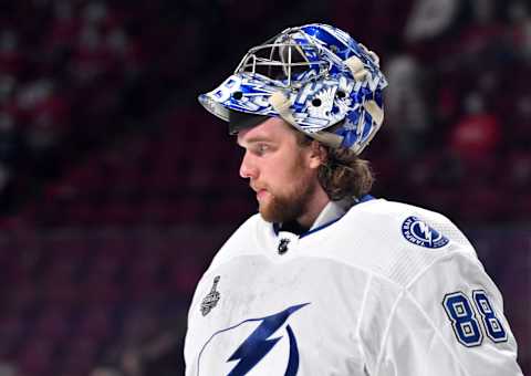 Andrei Vasilevskiy #88 of the Tampa Bay Lightning. (Photo by Minas Panagiotakis/Getty Images)