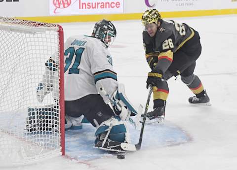 Mattias Janmark #26 of the Vegas Golden Knights. (Photo by Ethan Miller/Getty Images)