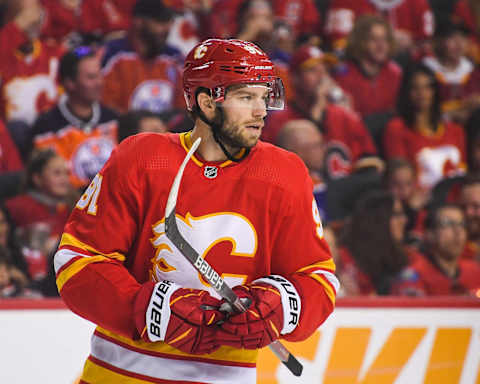 CALGARY, AB – MAY 26: Calle Jarnkrok #91 of the Calgary Flames in action against the Edmonton Oilers  (Photo by Derek Leung/Getty Images)