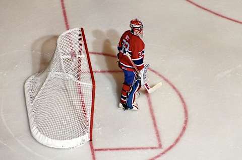 TORONTO, ON – DECEMBER 9: Patrick Roy #33 of the Montreal Canadiens (Photo by Graig Abel/Getty Images)