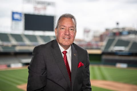 Twins play-by-play man Dick Bremer. (Photo by Brace Hemmelgarn/Minnesota Twins/Getty Images)