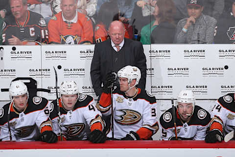 GLENDALE, ARIZONA – MARCH 14: General manager and interim head coach Bob Murray (Photo by Christian Petersen/Getty Images)