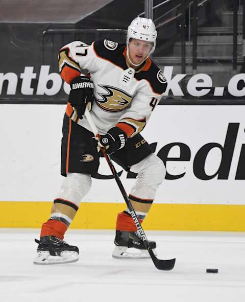 Hampus Lindholm #47 of the Anaheim Ducks (Photo by Ethan Miller/Getty Images)