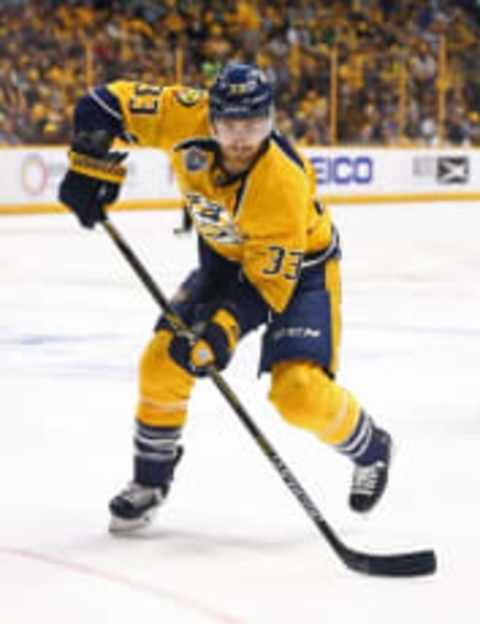 Nashville Predators center Colin Wilson (33). Mandatory Credit: Aaron Doster-USA TODAY Sports