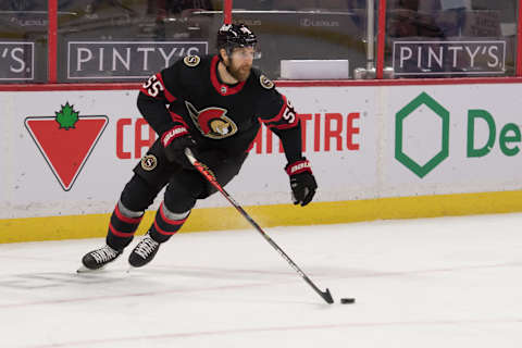 Ottawa Senators defenseman Braydon Coburn (55). Mandatory Credit: Marc DesRosiers-USA TODAY Sports