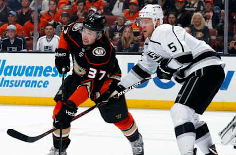 ANAHEIM, CA – MARCH 30: Nick Ritchie #37 of the Anaheim Ducks. (Photo by Debora Robinson/NHLI via Getty Images)