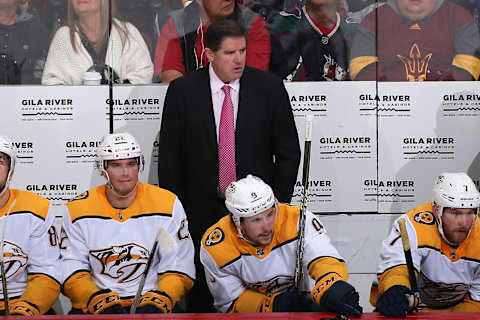 Head coach Peter Laviolette of the Nashville Predators. (Photo by Christian Petersen/Getty Images)