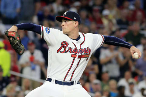 ATLANTA, GA – OCTOBER 07: Atlanta Braves Pitcher Max Fried (54) throws during the Major League Baseball NLDS game between the Atlanta Braves and the Los Angeles Dodgers on October 7, 2018 at SunTrust Park in Atlanta, GA. (Photo by David John Griffin/Icon Sportswire via Getty Images)