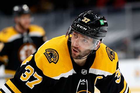 Patrice Bergeron #37 of the Boston Bruins. (Photo by Maddie Meyer/Getty Images)