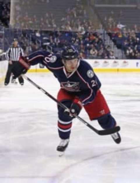 Columbus Blue Jackets left wing Brandon Saad (20). Mandatory Credit: Aaron Doster-USA TODAY Sports