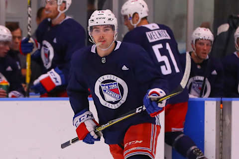 NEW YORK, NY – JUNE 29: New York Rangers Center Filip Chytil (72) skates during New York Rangers Prospect Development Camp on June 29, 2018 at the MSG Training Center in New York, NY. (Photo by Rich Graessle/Icon Sportswire via Getty Images)