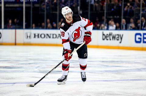 New Jersey Devils defenseman Damon Severson (28): Danny Wild-USA TODAY Sports