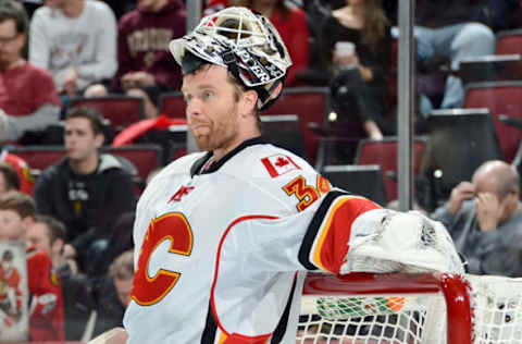 CHICAGO, IL – MARCH 26: Goalie Miikka Kiprusoff #34 was the last goalie to provide consistent and reliable netminding in Calgary (Photo by Bill Smith/NHLI via Getty Images)