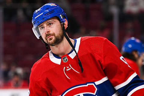 MONTREAL, QC – APRIL 02: Look on Montreal Canadiens (Photo by David Kirouac/Icon Sportswire via Getty Images)