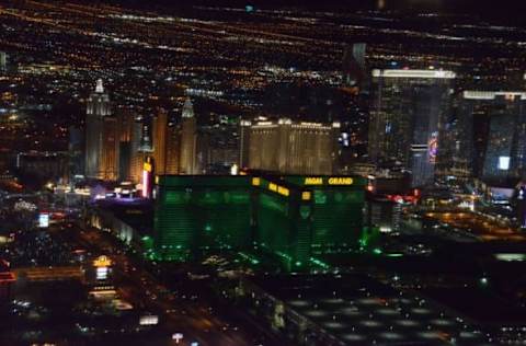 NHL Mock Expansion Draft: General aerial view of the MGM Grand Las Vegas hotel and casino and the Las Vegas strip and skyline on Las Vegas Blvd. Mandatory Credit: Kirby Lee-USA TODAY Sports