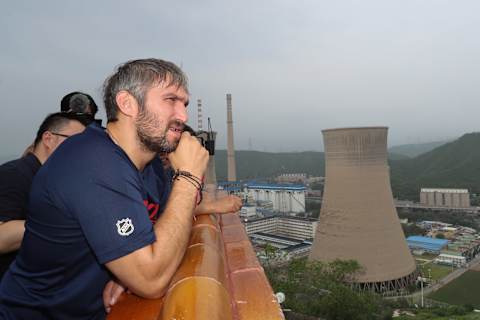 BEIJING, CHINA – AUGUST 05: Alex Ovechkin visits Shougang Park on August 05, 2019 in Beijing, China. (Photo by Emmanuel Wong/NHLI via Getty Images)