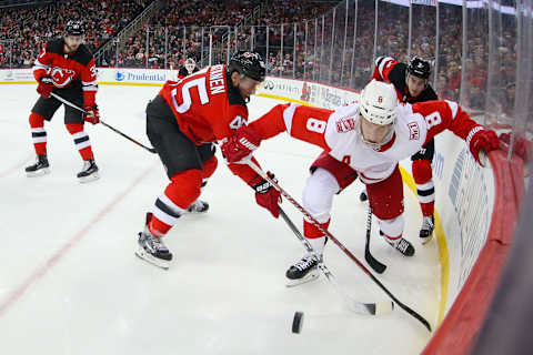 Detroit Red Wings left wing Justin Abdelkader (8): Ed Mulholland-USA TODAY Sports