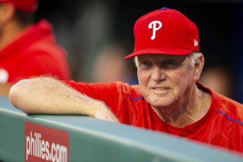 Manuel returns back to his favorite perch at the Bank. Photo by Mitchell Leff/Getty Images.