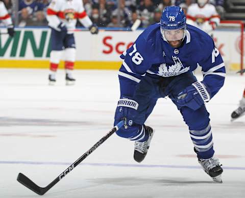 TORONTO, CANADA – MAY 4: T.J. Brodie #78 of the Toronto Maple Leafs  (Photo by Claus Andersen/Getty Images)