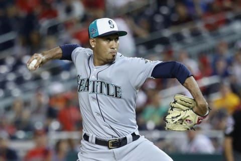 WASHINGTON, DC – JULY 17: Edwin Diaz #39 of the Seattle Mariners and the American League pitches in the ninth inning against the National League during the 89th MLB All-Star Game, presented by Mastercard at Nationals Park on July 17, 2018 in Washington, DC. (Photo by Rob Carr/Getty Images)