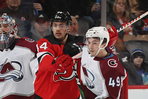 Miles Wood #44 of the New Jersey Devils (Photo by Bruce Bennett/Getty Images)