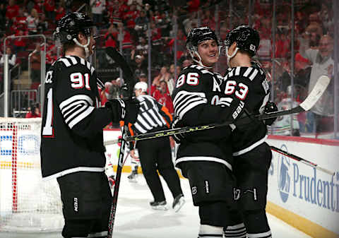 Jesper Bratt #63 of the New Jersey Devils. (Photo by Jamie Squire/Getty Images)