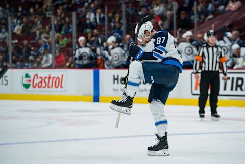 Winnipeg Jets, Kristian Reichel (87). Mandatory Credit: Bob Frid-USA TODAY Sports