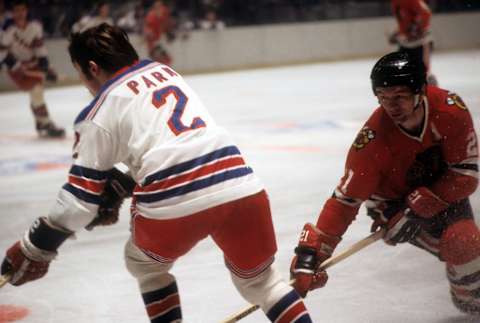 Brad Park #2 of the New York Rangers (Photo by Melchior DiGiacomo/Getty Images)