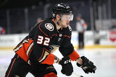 Jacob Larsson #32 of the Anaheim Ducks (Photo by Sean M. Haffey/Getty Images)