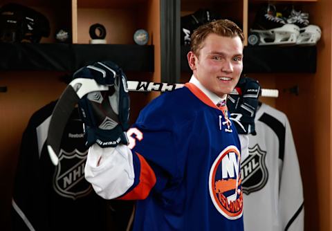 BUFFALO, NY – JUNE 24: Kieffer Bellows, selected 19th overall by the New York Islanders, poses for a portrait during round one of the 2016 NHL Draft at First Niagara Center on June 24, 2016 in Buffalo, New York. (Photo by Jeff Vinnick/NHLI via Getty Images)