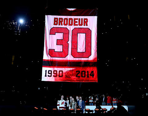 New Jersey Devils goaltender Martin Brodeur. (Photo by Elsa/Getty Images)