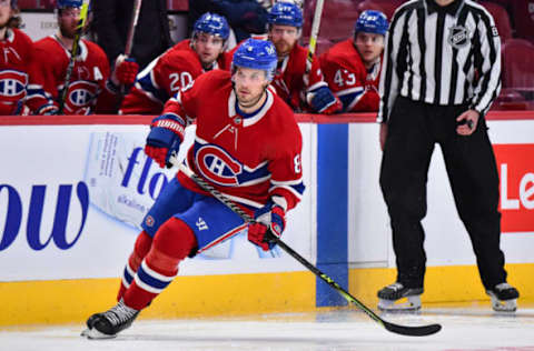 MONTREAL, QC – JANUARY 30: Ben Chiarot #8 of the Montreal Canadiens January 30, 2022 in Montreal, Canada.  (Photo by Minas Panagiotakis/Getty Images)