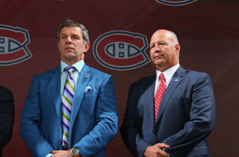 CHICAGO, IL – JUNE 23: (L-R) Marc Bergevin and Claude Julien of the Montreal Canadiens attend the 2017 NHL Draft at the United Center on June 23, 2017 in Chicago, Illinois. (Photo by Bruce Bennett/Getty Images)