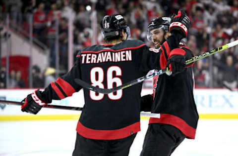 Teuvo Teravainen #86, Carolina Hurricanes, Stanley Cup Playoffs (Photo by Grant Halverson/Getty Images)