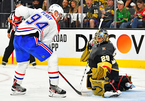 Jun 16, 2021; Las Vegas, Nevada, USA; Montreal Canadiens Corey Perry. Mandatory Credit: Stephen R. Sylvanie-USA TODAY Sports