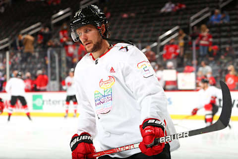 Pavel Zacha #37 of the New Jersey Devils (Photo by Rich Graessle/Getty Images)