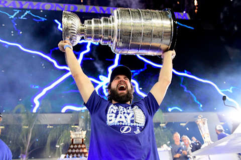 TAMPA, FLORIDA – SEPTEMBER 30: Nikita Kucherov #86 of the Tampa Bay Lightning . (Photo by Douglas P. DeFelice/Getty Images)