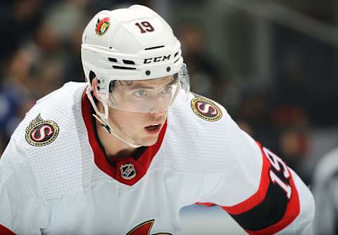 Drake Batherson #19 of the Ottawa Senators (Photo by Claus Andersen/Getty Images)