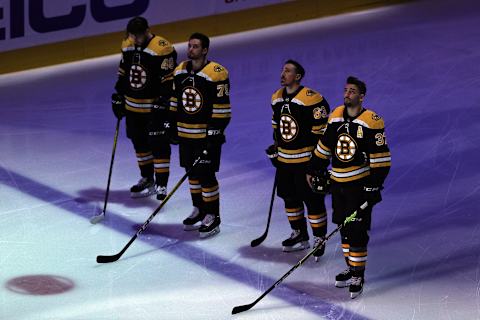 The Boston Bruins. (Photo by Elsa/Getty Images)