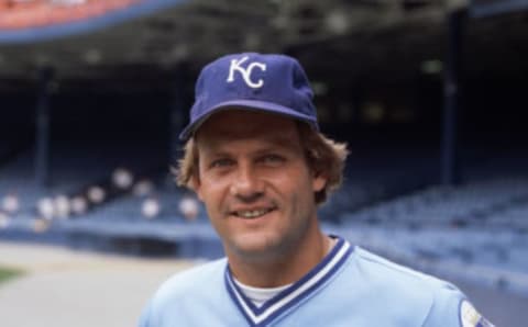 August  12, 1980: Close-up of George Brett, Kansas City Royals’ third baseman.