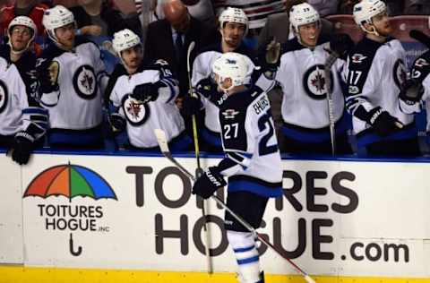 NHL Power Rankings: Winnipeg Jets right wing Nikolaj Ehlers (27) greets his teammates after scoring a goal against the Florida Panthers during the third period at BB&T Center. Mandatory Credit: Steve Mitchell-USA TODAY Sports