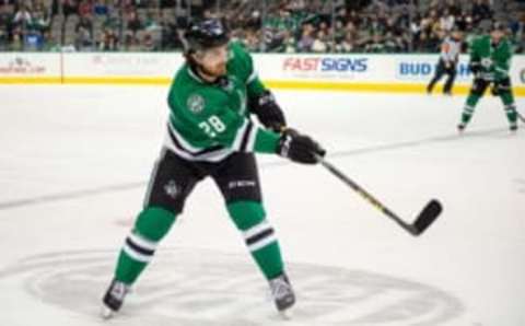 Dec 8, 2016; Dallas, TX, USA; Dallas Stars defenseman Stephen Johns (28) skates against the Nashville Predators during the game at the American Airlines Center. The Stars defeat the Predators 5-2. Mandatory Credit: Jerome Miron-USA TODAY Sports