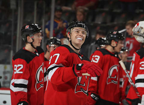 Nikita Gusev #97 of the New Jersey Devils (Photo by Bruce Bennett/Getty Images)