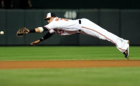 Jun 6, 2016; Baltimore, MD, USA; Baltimore Orioles shortstop 