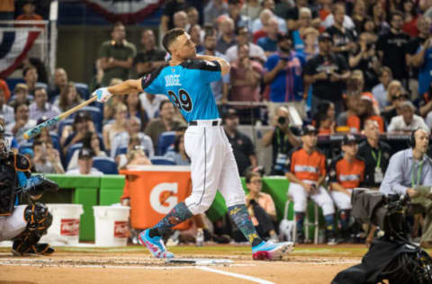 MIAMI, FL – JULY 10: Aaron Judge #99 of the New York Yankees during the T-Mobile Home Run Derby at Marlins Park on July 10, 2017 in Miami, Florida. (Photo by Brace Hemmelgarn/Minnesota Twins/Getty Images)