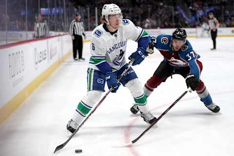 Vancouver Canucks’ Brock Boeser. (Photo by Matthew Stockman/Getty Images)