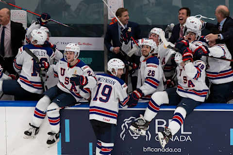 The United States team celebrates its victory. (Photo by Codie McLachlan/Getty Images)