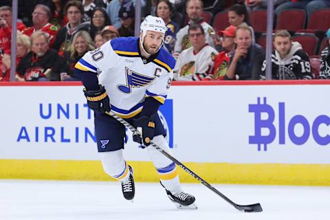 Ryan O’Reilly #90 of the St. Louis Blues (Photo by Michael Reaves/Getty Images)